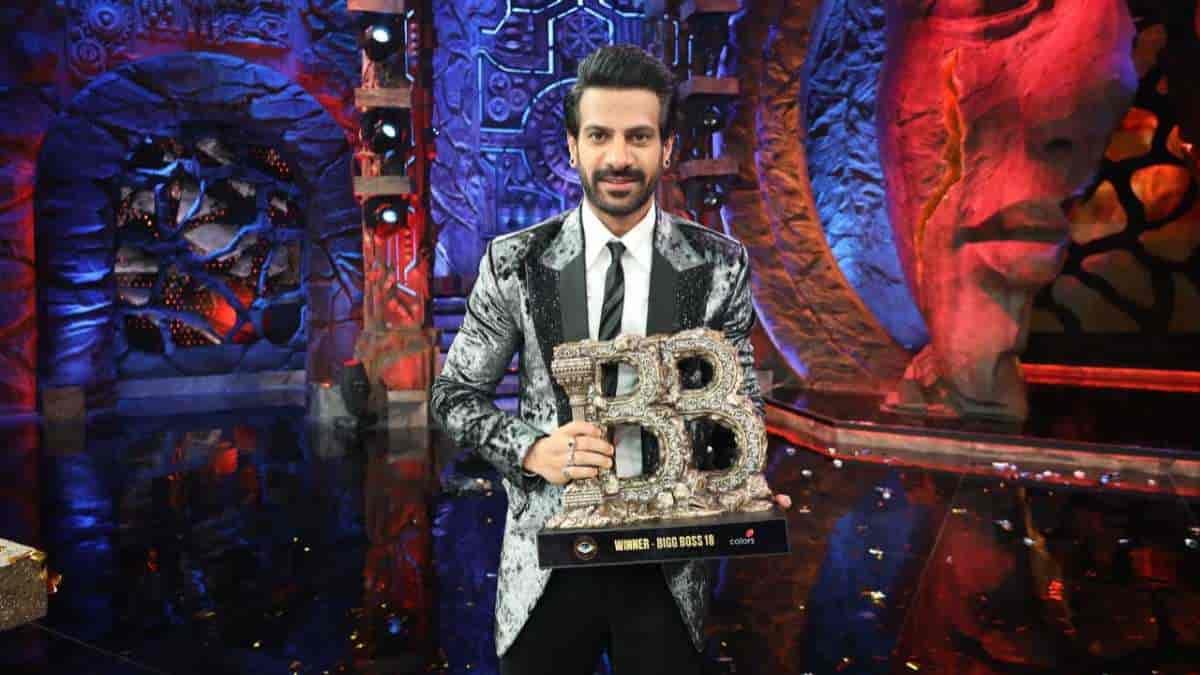Bigg boss 18: Karanveer mehra lifts Trophy beat Vivian Dsena and Rajat Dalal