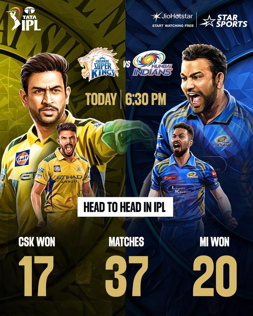 CSK vs MI Dream11 Prediction Today Match: Best Players & Fantasy Team for IPL 2025